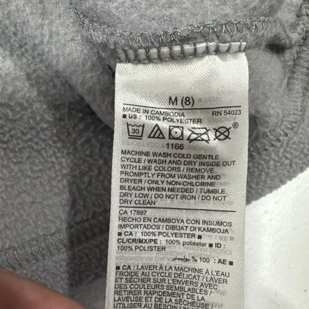Old Navy Kids Cozy Soft Fleece Pullover Hoodie Unisex Sz M 8 Gray Kangaroo Pocke